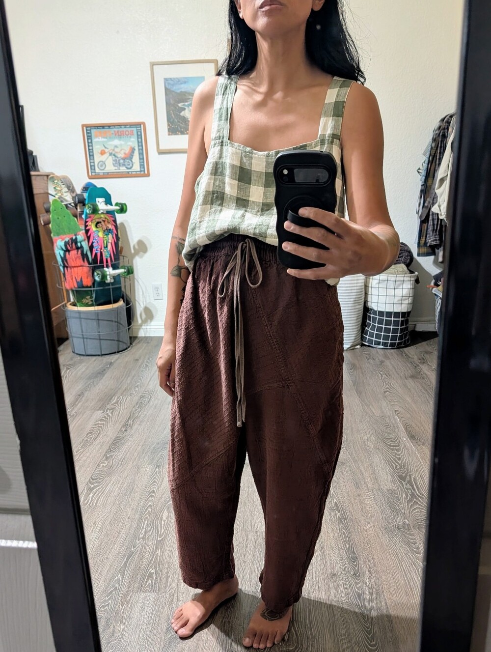 Brown Linen/Cotton Pant